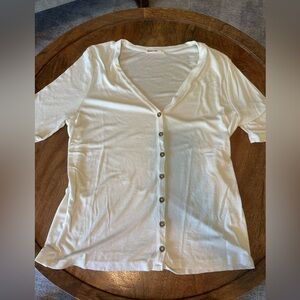 Marine Layer Lexi Rib Button Top